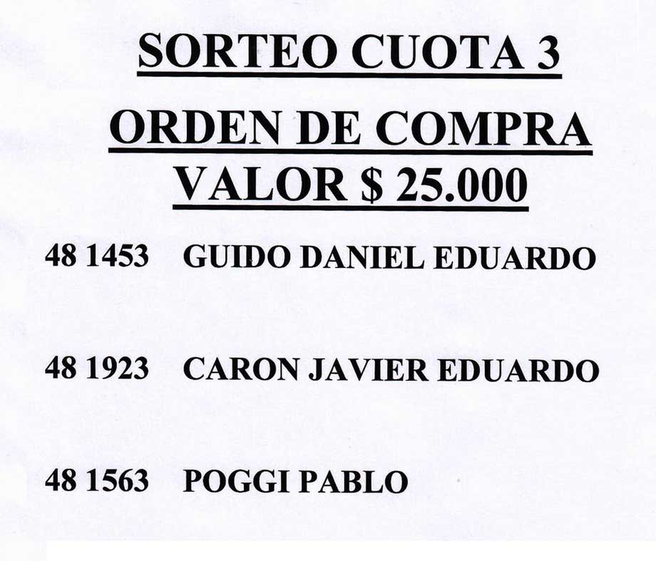 Sarmiento Diario Primer Sorteo Mensual De La Gran Rifa De La Casa De